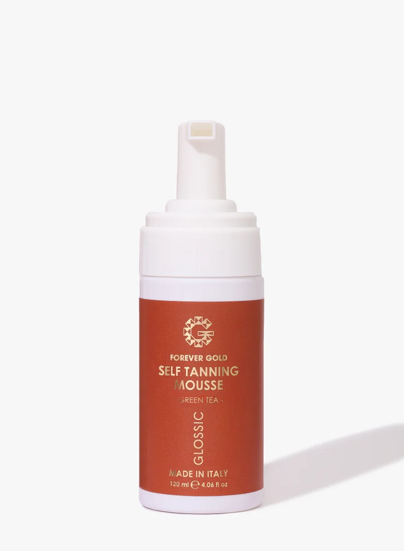 GLOSSIC Forever Gold Self Tanning Mousse, Green Tea