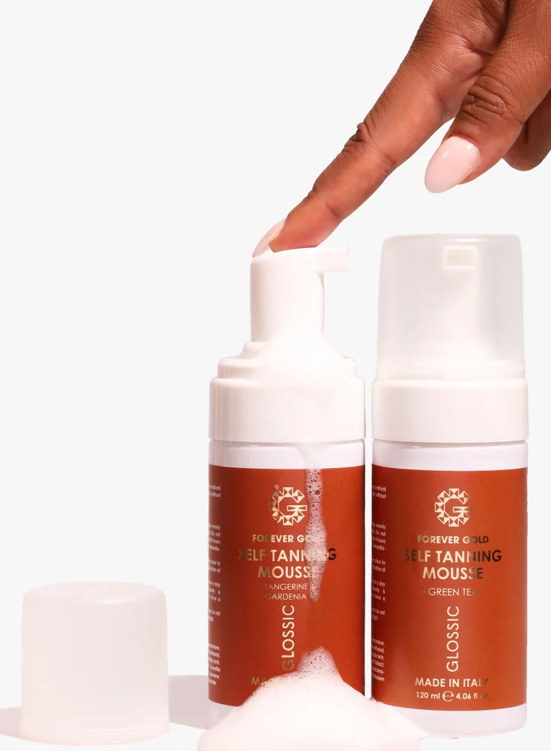 GLOSSIC Forever Gold Self Tanning Mousse, Green Tea