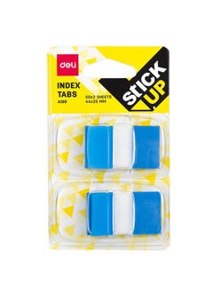 Deli 100-Piece Index Tabs 44x25mm Blue  - Image 1