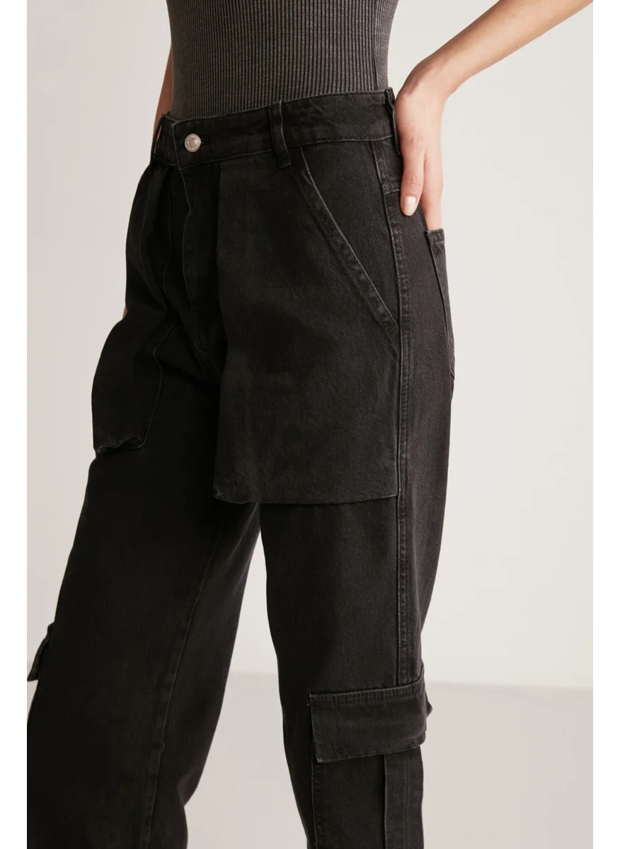 جريميلانج Kimberly Women's Cotton Anthracite Jeans