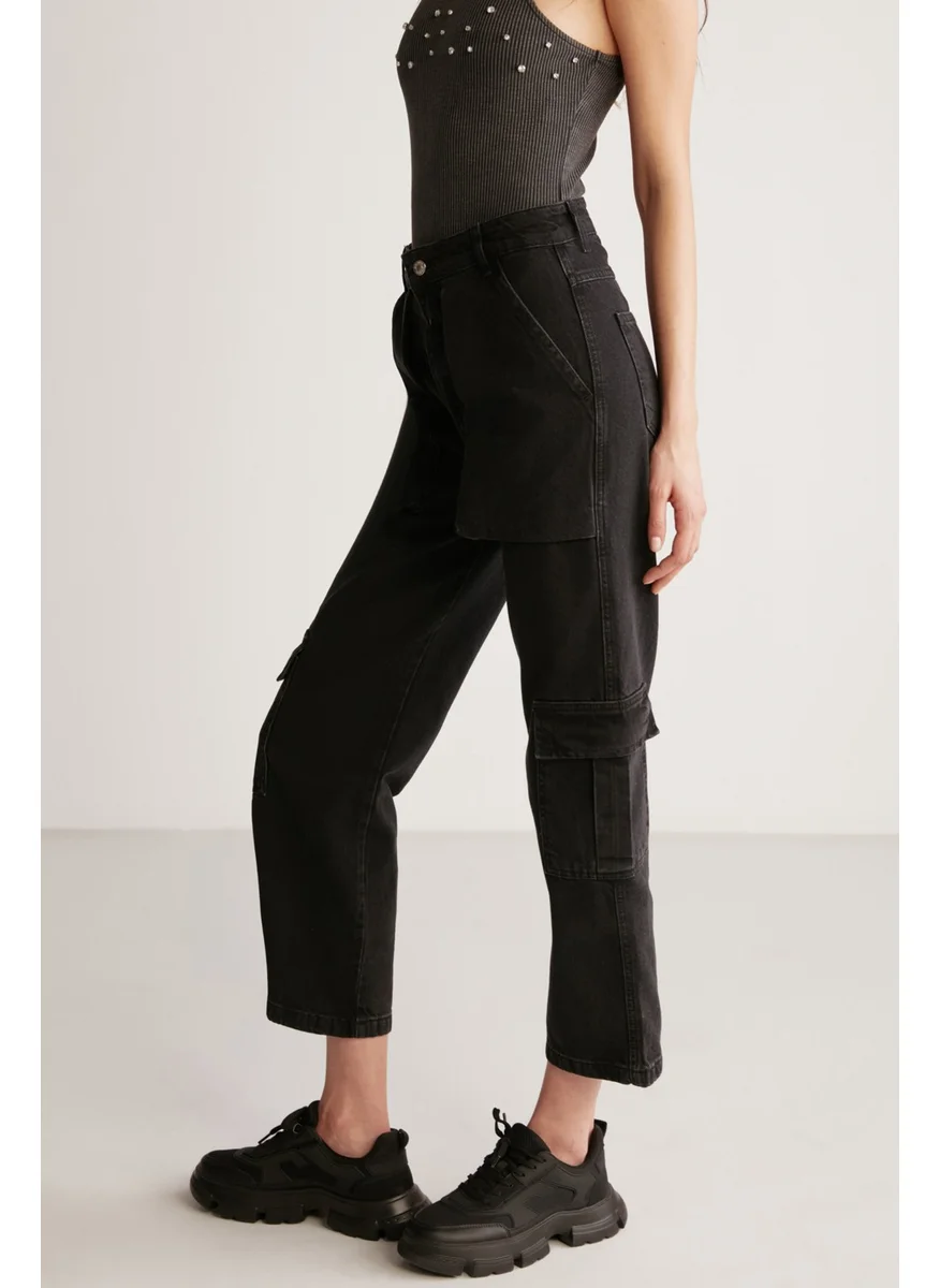 جريميلانج Kimberly Women's Cotton Anthracite Jeans