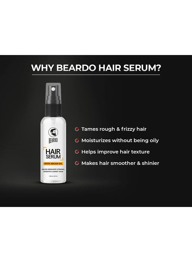 BEARDO Beardo Hair Growth Serum For Men | Seals in Moisture, Tames Brittle and Frizzy Hair | Contains Argan oil to promote Hair Growth | For Softer Shinier and Thicker Hair - 1.69 oz - Image 4