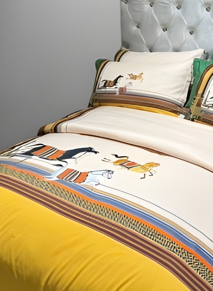 HOMETOPIA Luxury 6-Piece Bedding Set King Size – Ultra-Soft Microfiber Comforter 230x260cm, Deep Pocket Fitted Sheet 200x200+30cm, 4 Pillow Covers –  – Wrinkle-Free, Breathable, Machine Washable, Hotel Quality Bed Set – Double Bed Mattress Fit – Premium Bedroom Essentials KSA  - Image 3