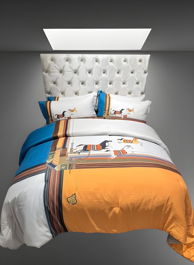 HOMETOPIA Luxury 6-Piece Bedding Set King Size – Ultra-Soft Microfiber Comforter 230x260cm, Deep Pocket Fitted Sheet 200x200+30cm, 4 Pillow Covers –  – Wrinkle-Free, Breathable, Machine Washable, Hotel Quality Bed Set – Double Bed Mattress Fit – Premium Bedroom Essentials KSA  - Image 2