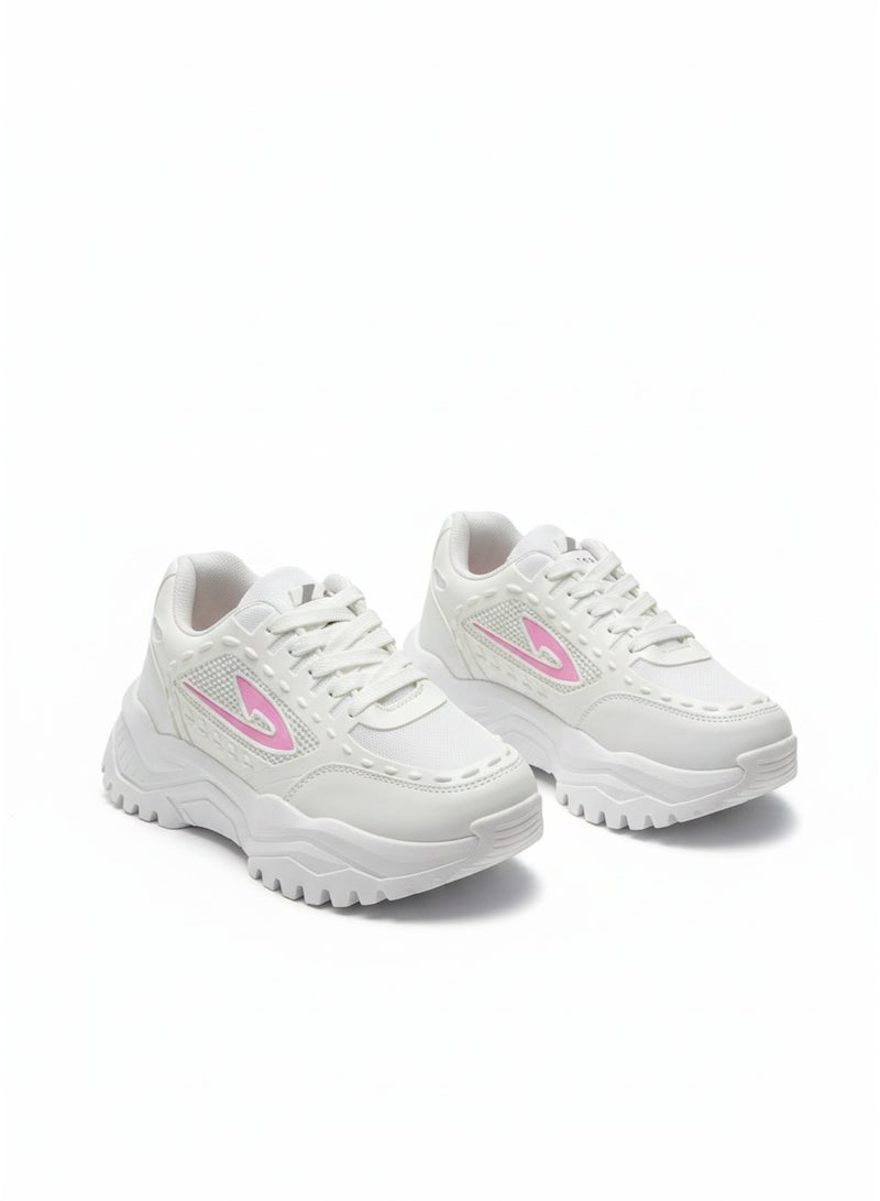 فيبراندا كوتشي أبيض عصري ومميز L-1040-ابيض&بينك - Image 2