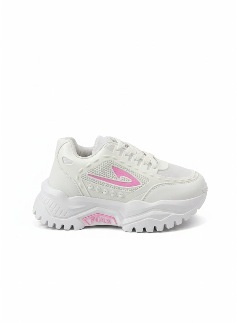 فيبراندا كوتشي أبيض عصري ومميز L-1040-ابيض&بينك - Image 4