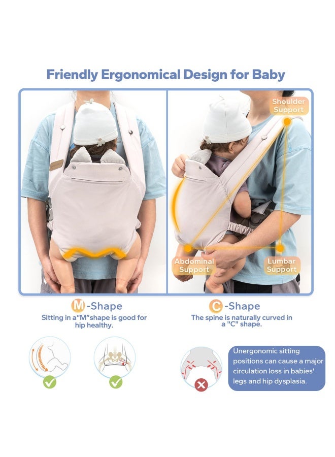 Catei Karrui 4-In-1 Flip Advanced Convertible Baby Carrier, Grey, Can Carry (3.6-14.5 Kgs) - Image 5