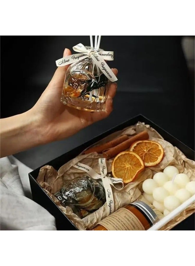 بريز آند ريبليز مجموعة هدايا شموع معطرة على شكل مكعب عديم اللهب من النباتات المجففة، موزع روائح عطرية - Image 4