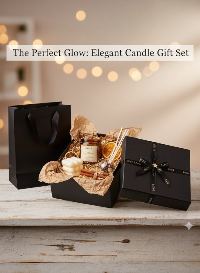 بريز آند ريبليز مجموعة هدايا شموع معطرة على شكل مكعب عديم اللهب من النباتات المجففة، موزع روائح عطرية - Image 3