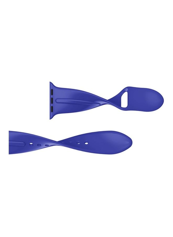 HuHa Replacement Strap Watchband For Apple Watch Series 7 41mm / 6 / SE / 5 / 4 40mm / 3 / 2 / 1 38mm Blue - Image 2