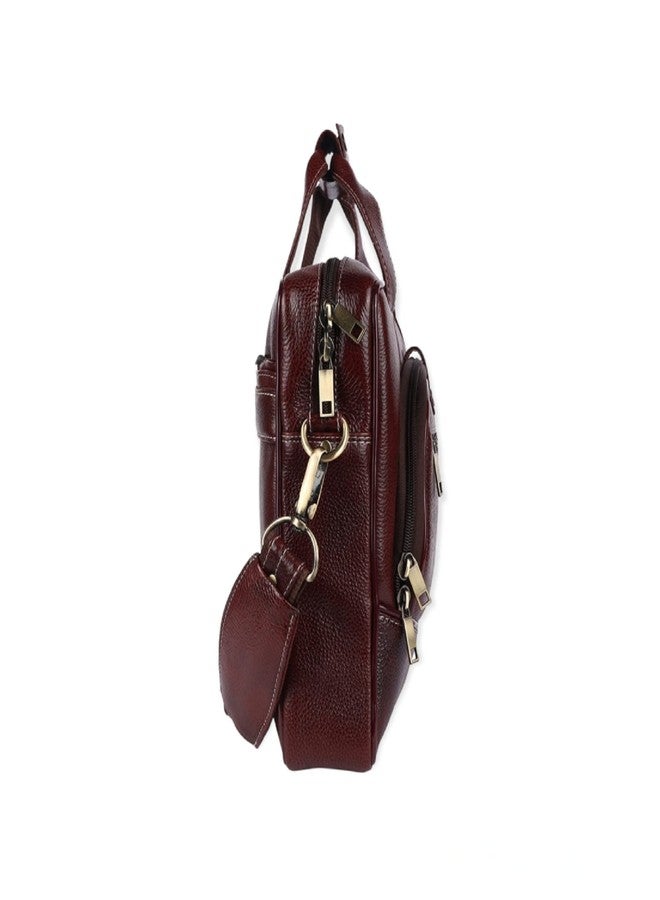 RSN Genuine Leather Laptop Messenger Bag for Laptop/Mac Book up to 15.6 inch for Office/Business - Image 3