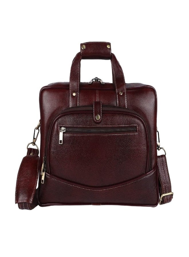RSN Genuine Leather Laptop Messenger Bag for Laptop/Mac Book up to 15.6 inch for Office/Business - Image 1