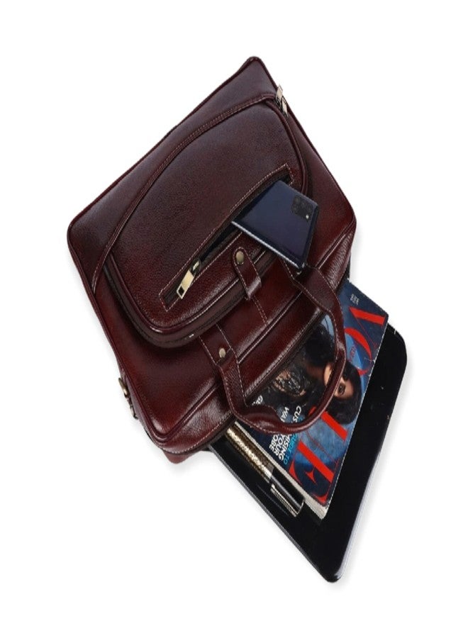 RSN Genuine Leather Laptop Messenger Bag for Laptop/Mac Book up to 15.6 inch for Office/Business - Image 5