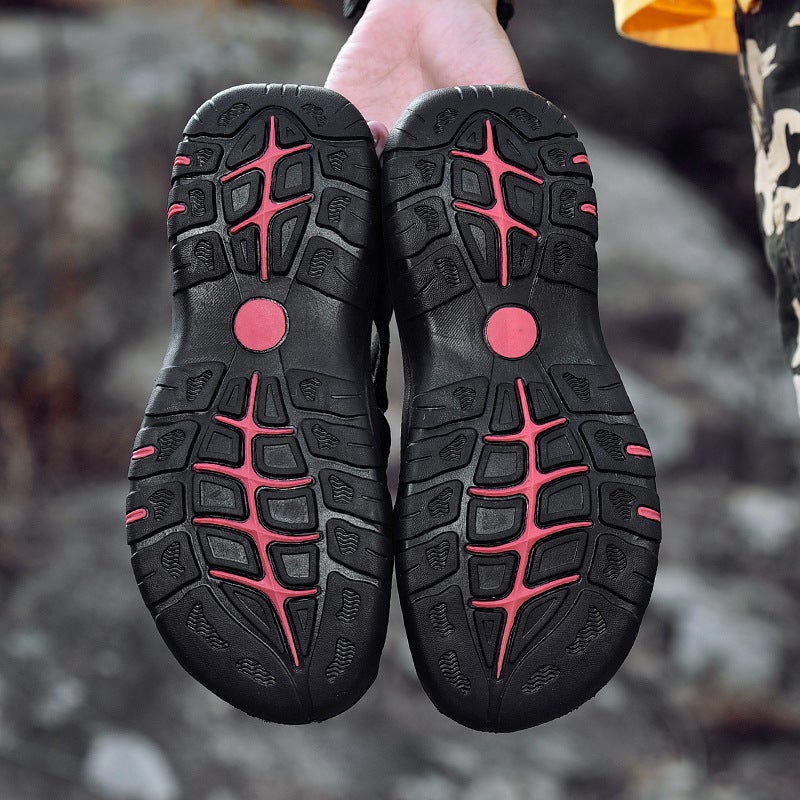 Mens Leather Sandals Large Size Non-Slip Outdoor 7239 Blue  - Image 5