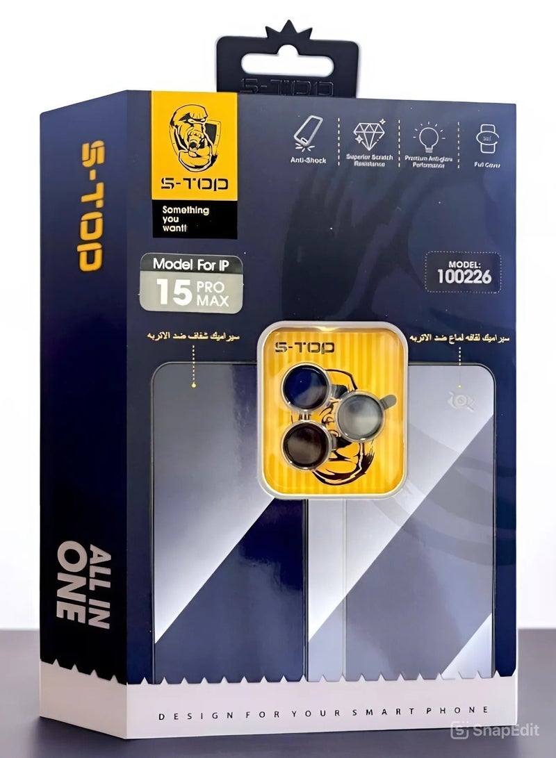 اس-توب بكج الحماية الكاملة لـ آيفون 15 برو ماكس (iPhone 15 Pro Max) البكج الأصلي و الأفضل من S-TOP حماية كاملة للجوال مع خاصية دعم الشحن اللاسلكي (MageSafe) - Image 2