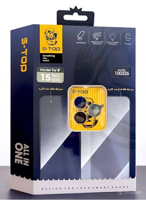 Complete protection package for the iPhone 15 Pro Max. The original and better package than S-TOP. Complete protection for the mobile phone with the feature of supporting wireless charging (Mag