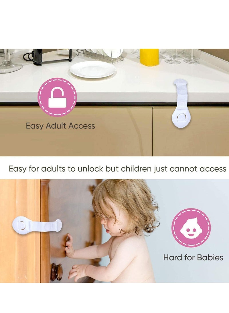 Plan A - Child Safety Lock, Multi-Use Child Safety Lock, Suitable for Cabinets, Drawers, Refrigerators, Windows, Strong Adhesive for Easy Installation, No Drilling, Child Protection (20cm, 1pcs, 3) - Image 1