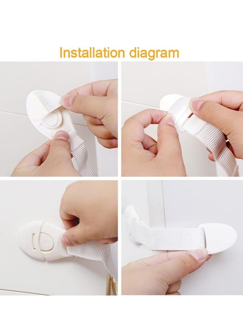 Plan A - Child Safety Lock, Multi-Use Child Safety Lock, Suitable for Cabinets, Drawers, Refrigerators, Windows, Strong Adhesive for Easy Installation, No Drilling, Child Protection (20cm, 1pcs, 3) - Image 1