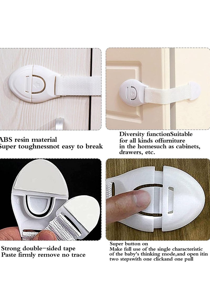 Plan A - Child Safety Lock, Multi-Use Child Safety Lock, Suitable for Cabinets, Drawers, Refrigerators, Windows, Strong Adhesive for Easy Installation, No Drilling, Child Protection (20cm, 1pcs, 3) - Image 1