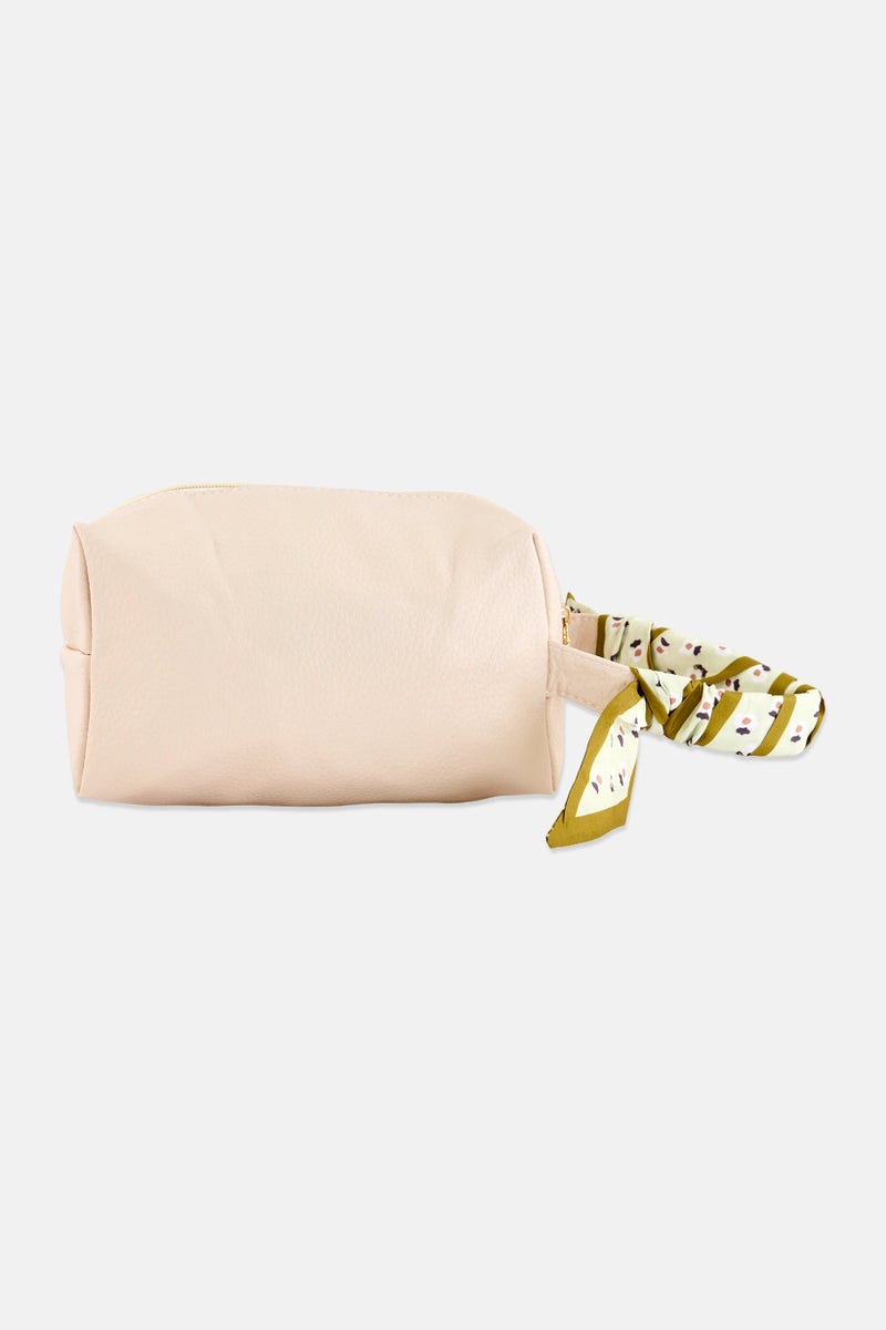 Presidentzt Women Graphic Print Make Up Pouch, Cream - Image 3