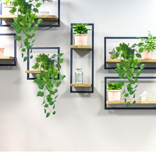 Tdas Plastic Artificial Plants With Pot Leaves Hanging Ivy Garlands Plant Greenery Vine Creeper Home Decor Door Wall Balcony Decoration Party - 50 Cm (2 Pcs Money Plants) - Image 4