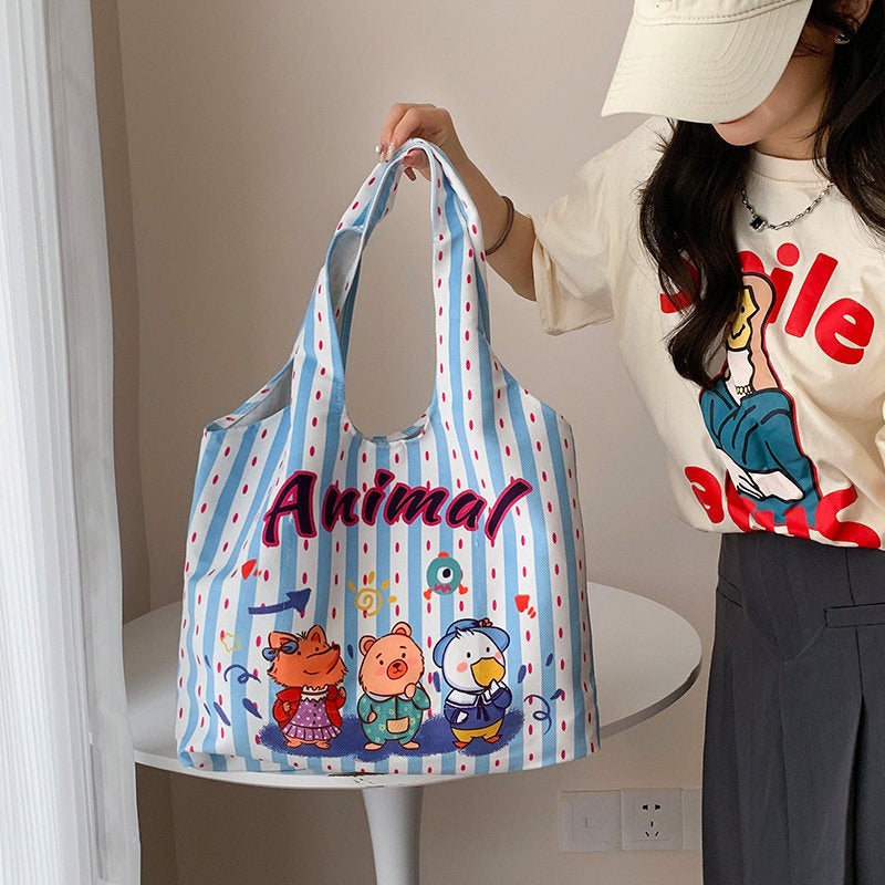 Women's Canvas Shoulder Bag Tote - Image 2