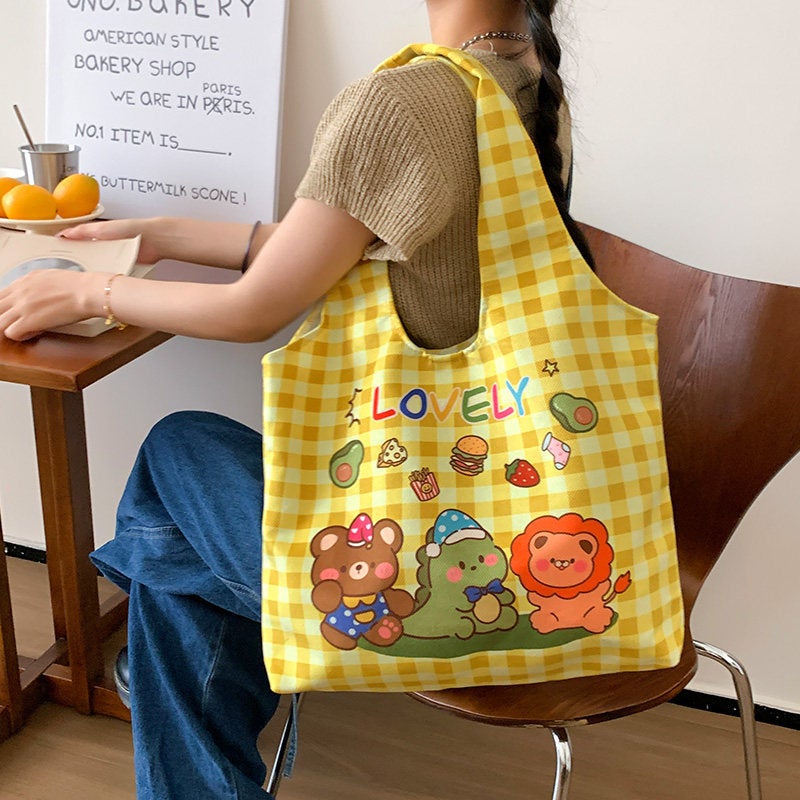 Women's Canvas Shoulder Bag Tote - Image 4