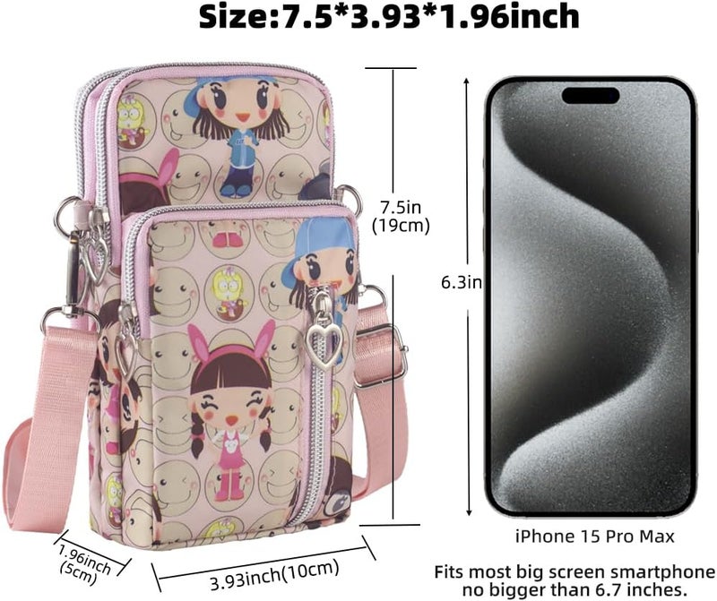 JANKS Small Crossbody Bag for Women - Mini Phone Purses with Crossbody Strap and Wallet - Nylon Arm Bag - Image 3
