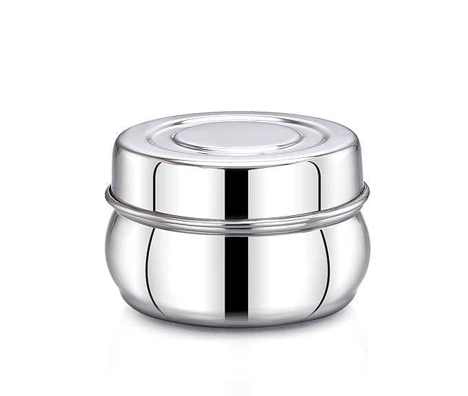 Expresso Stainless Steel Small/Mini Box Dabba/Container/Storage Box, Set of 2 (100 ml), Silver - Image 3