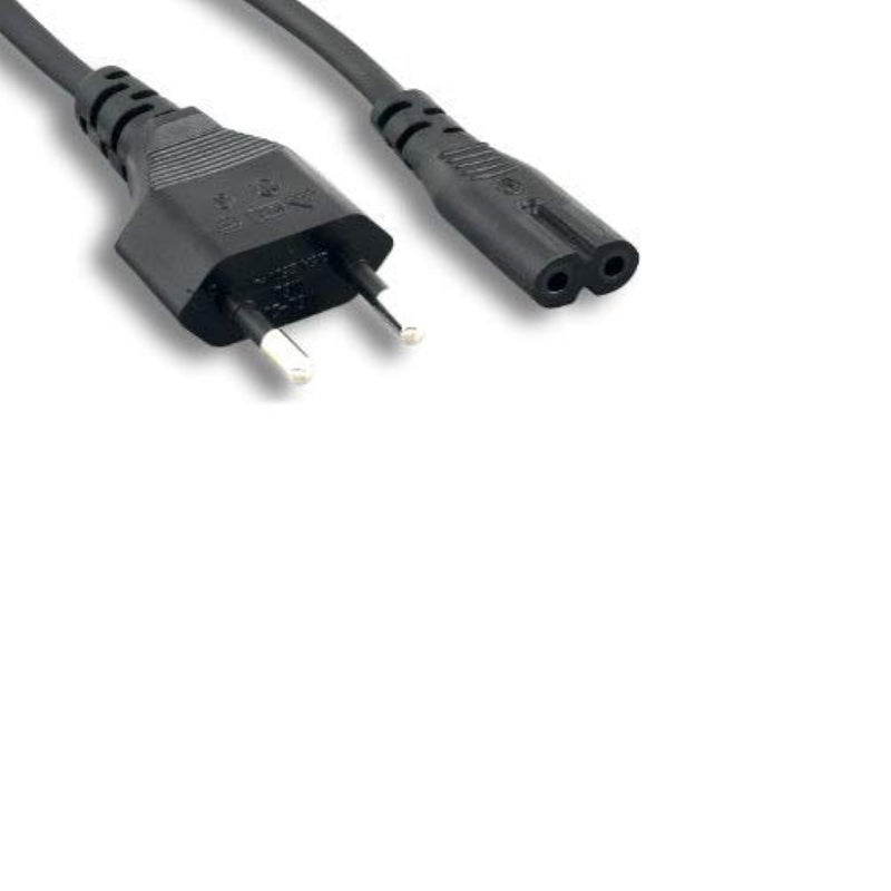 KENTEK Kentek 6 Feet Ft US 2 Prongs AC Power Cord IEC320 C7 to EU Europe CEE 7/16 2 prongs AC Outlet Cable 18 AWG Black for Laptop Notebook International European Travel 