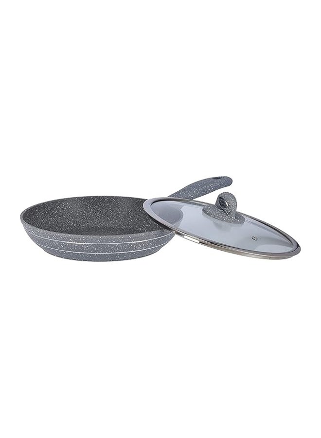 Royalford 28Cm Smart Granite Series Frypan Forged Aluminium Body Durable Granite Coating 5 Layer Constructions Tempered Glass Multi Color Multi Color 28Cmcm - Image 5