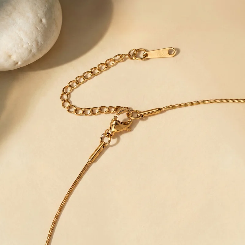 Palmonas  18k Gold Plated Sea Whisper Tail Pendant Necklace For Women - Waterproof & Anti-Tarnish for Women | Best Price UAE