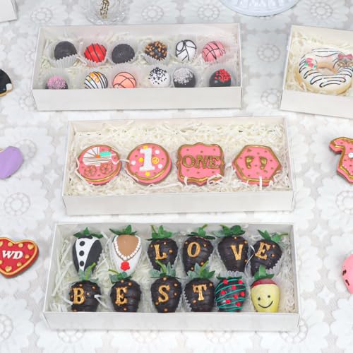 TEMLQPACK 20Pack 12x 4.8 x 2Inches Clear Chocolate Covered Strawberries Boxes for 12 Cookies Boxes Charcuterie Boxes Bakery Boxes Cakesickle Gift Boxes for Christmas Valentine's Mother's Day - Image 4