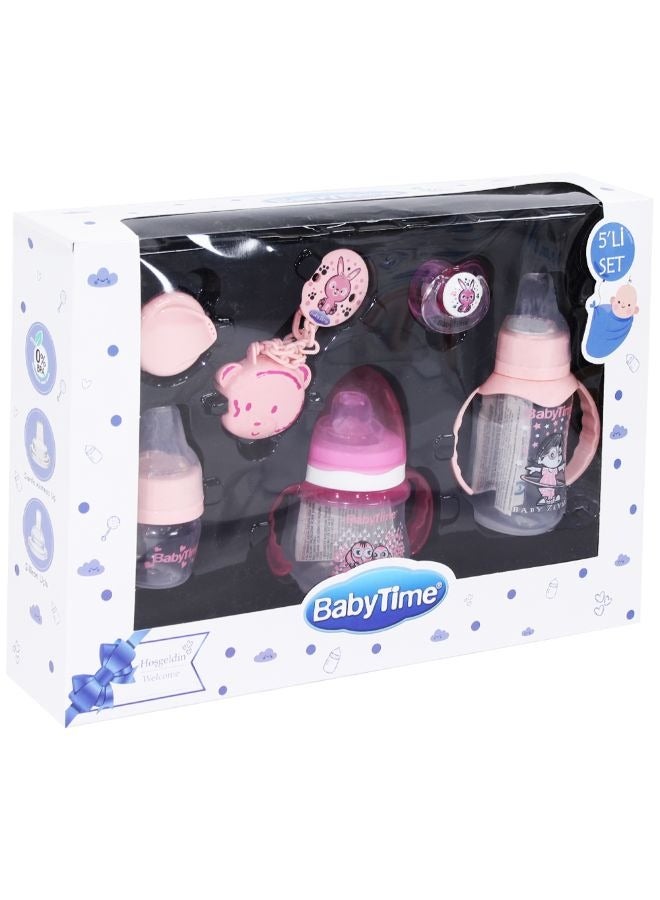 Baby Time Baby Time Baby Welcome Set Baby Bottles & Pacifier Set of 5 