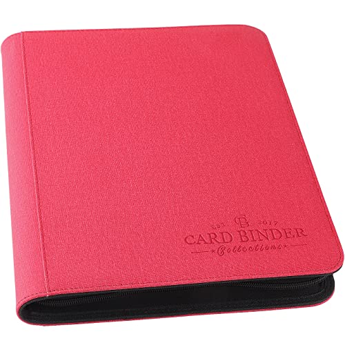 Foalgo Trading Card Binder Card Collection Binder Album Folder with 540 Side Loading Pockets 9 Pocket Trading Card Album Folder for TGCMTG Baseball Cards YugiohRed - Image 1