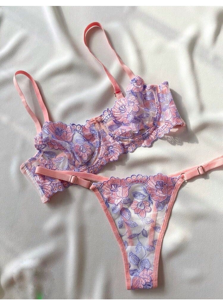 La Linaa Olivia Lilac Powder Women's Bralette Set  - Image 1