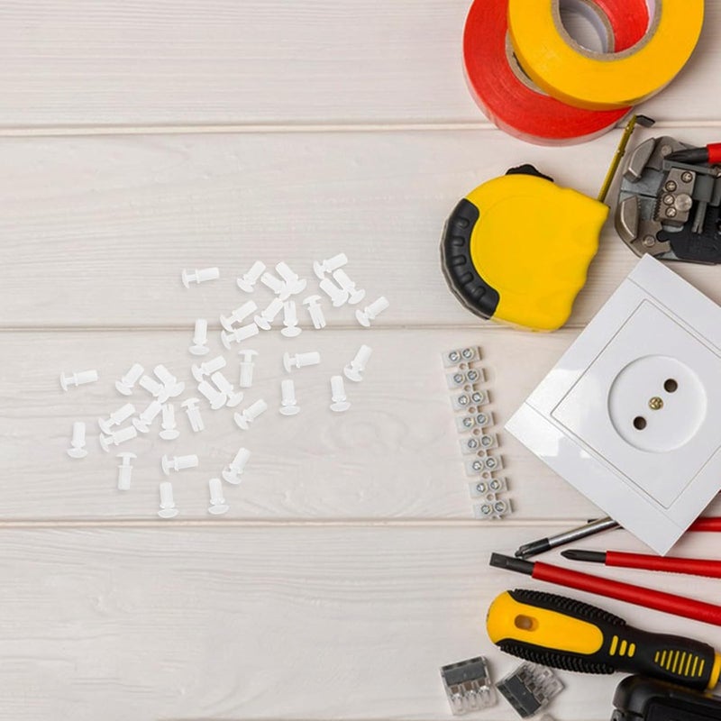 GANAZONO 100pcs White Nylon Plastic Expansion Rivet Clips R-Type Fasteners for Car Panel Trim Repair Automotive Body Insulation Clips - Image 5
