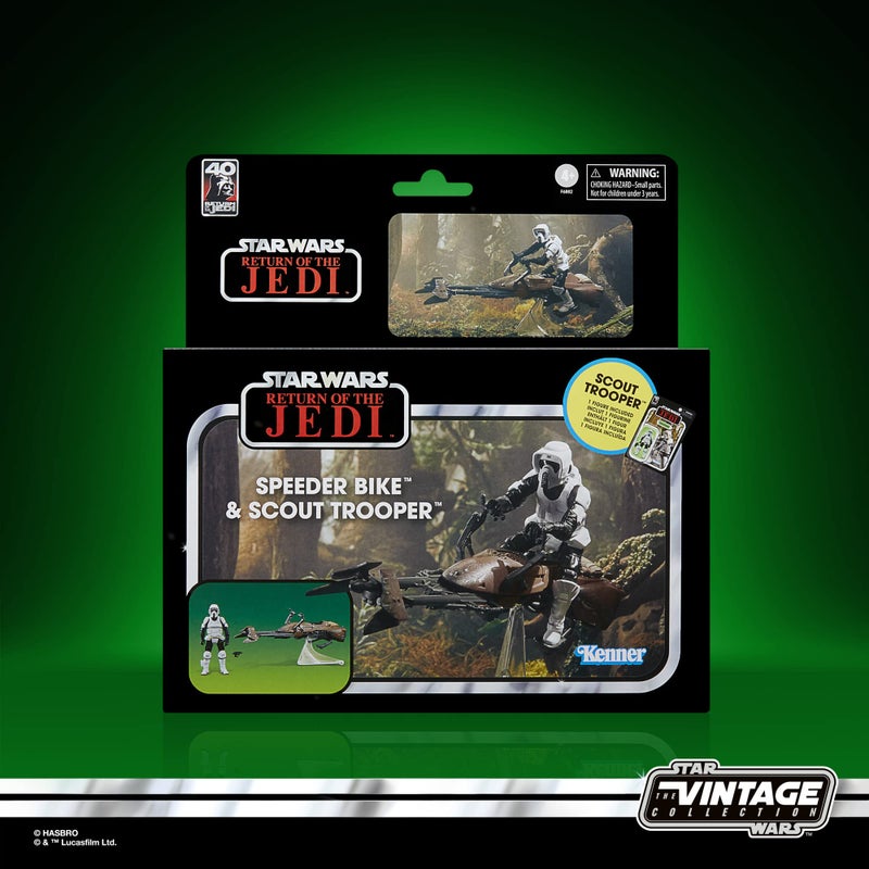 STAR WARS STAR WARS The Vintage Collection Speeder Bike, Return of The Jedi 3.75-Inch Collectible Vehicle with Action Figure, Ages 4 and Up  - Image 2