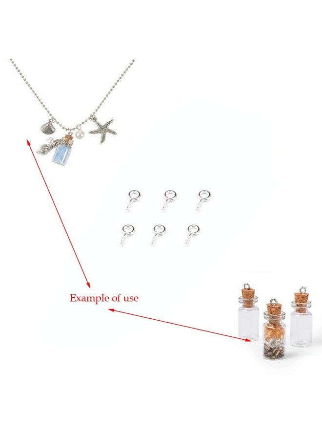 يوتون مجموعة من 500 دبوس حلزوني صغير من S Yueton لصنع المجوهرات، مقاس 104.5 مم/0.390.18 بوصة (فضي) - Image 2