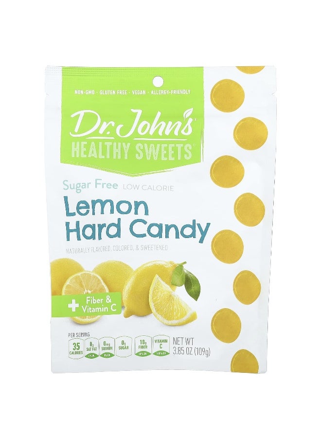 Dr. John's Healthy Sweets Dr. John's Healthy Sweets, Lemon Hard Candy, + Fiber & Vitamin C, Sugar Free, 3.85 oz (109 g)  - Image 1