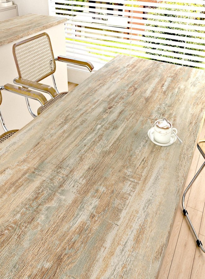 Wallercity Brown/Yellow Wood Contact Paper for Countertops Light Wood Peel and Stick Wallpaper for Cabinets and Drawers Kitchen Vintage Self Adhesive Removable Wallpapers for Table Top 15.8''x78.7'' - Image 3