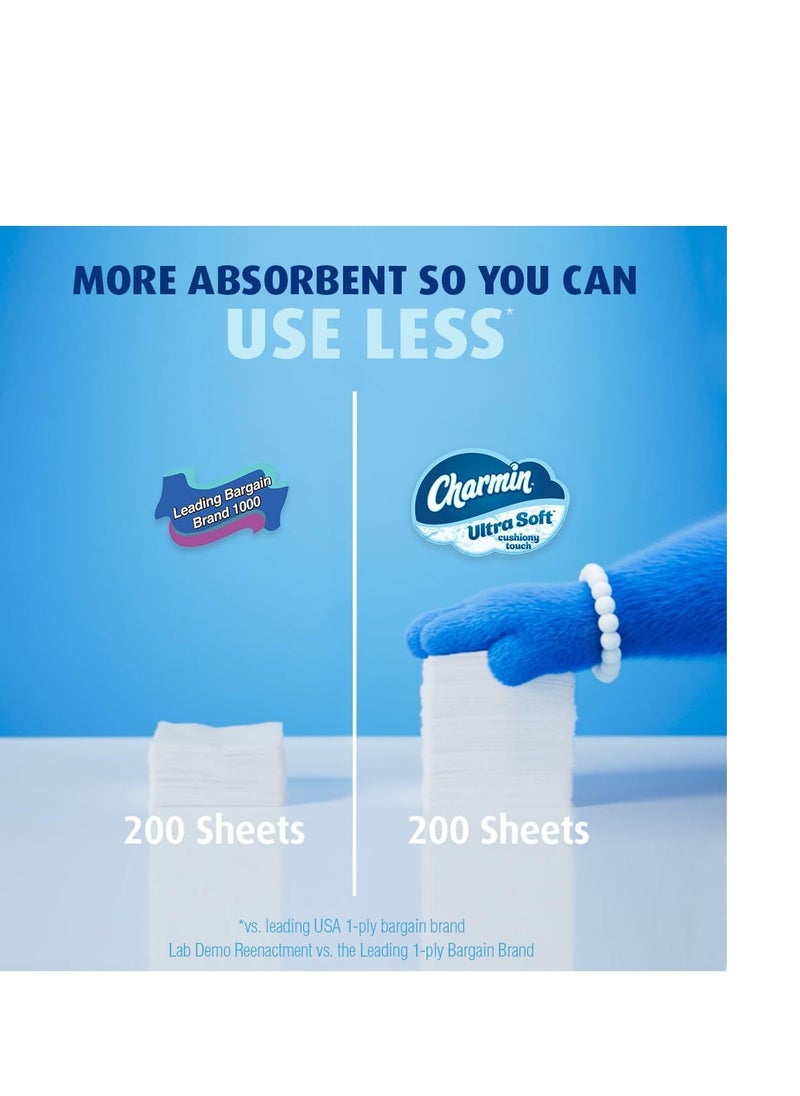 Charmin ورق تواليت تشارمين فائق النعومة بلمسة ناعمة، 24 لفة عائلية كبيرة = 123 لفة عادية  - Image 2