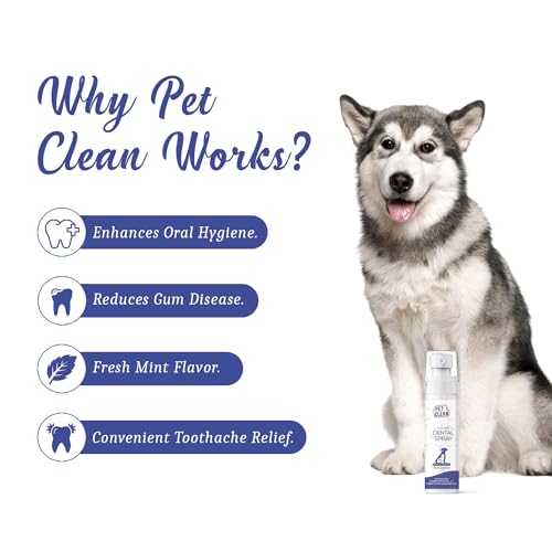 Pet Clean Dental Dog Spray, Dog Mouth Freshener Spray for Fresh Breath & Plaque Free Gums, Suitable for Cats and Other Pets (100 ml, Fresh Mint) - Image 2