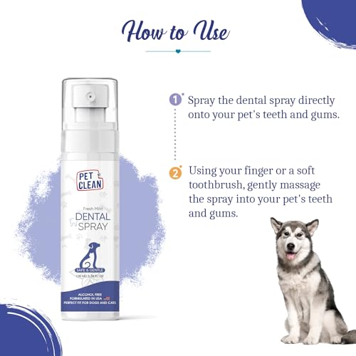 Pet Clean Dental Dog Spray, Dog Mouth Freshener Spray for Fresh Breath & Plaque Free Gums, Suitable for Cats and Other Pets (100 ml, Fresh Mint) - Image 5