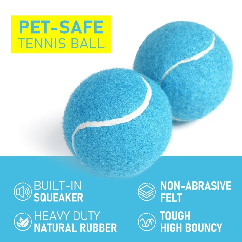 Prime Pets Dog Tennis Balls 4 Pack, 2" Durable High-Bounce Mini Tennis Balls for Dogs, Squeaky Dog Ball for Fetch & Training, Outdoor Interactive Dog Toy Ball for Small Dogs Puppy Puppies - Image 3