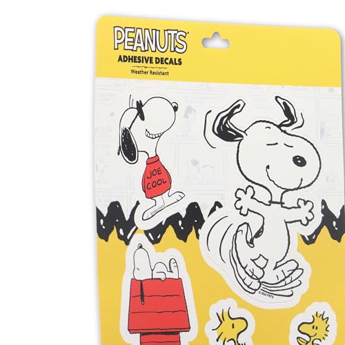 Open Road Brands Peanuts Snoopy Adhesive Vinyl Decals - Fun Set of Snoopy Stickers for Car, Window, Water Bottle or Laptop - Image 4