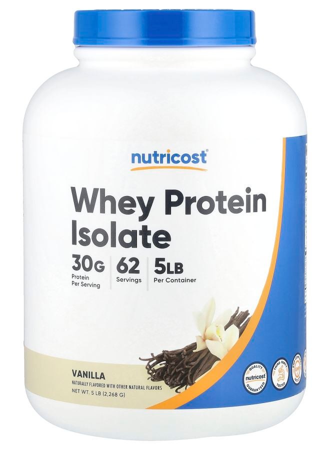 Nutricost Whey Protein Isolate Vanilla 5 lbs (2268 g) - Image 1