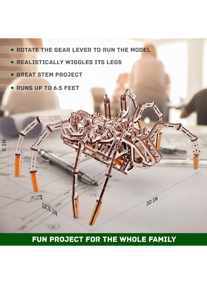 Wood Trick - Wood Trick Mechanical Spider 3D Wooden Puzzle - Runs up to 7 feet - Wooden Model Kit for Adults and Kids to Build - Image 1