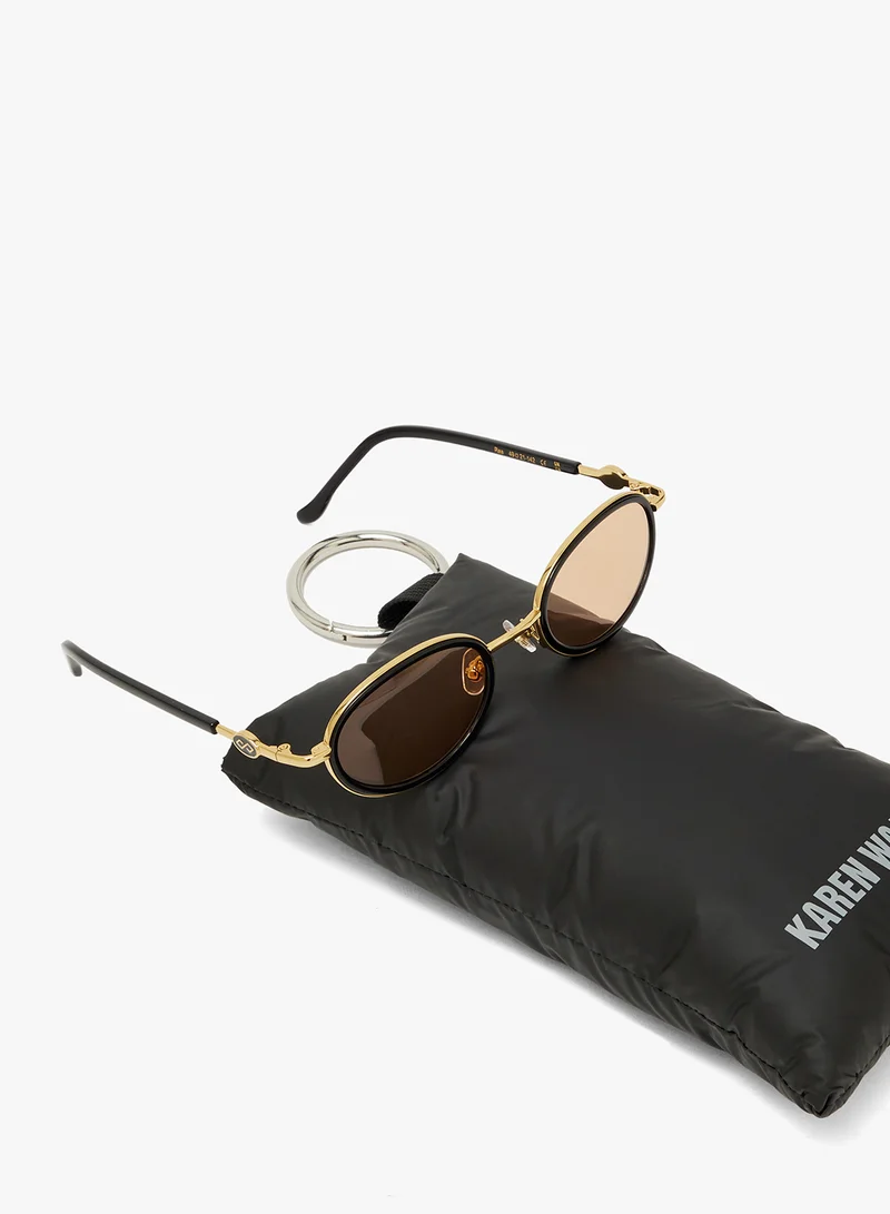 KAREN WAZEN Rea Oval Sunglasses