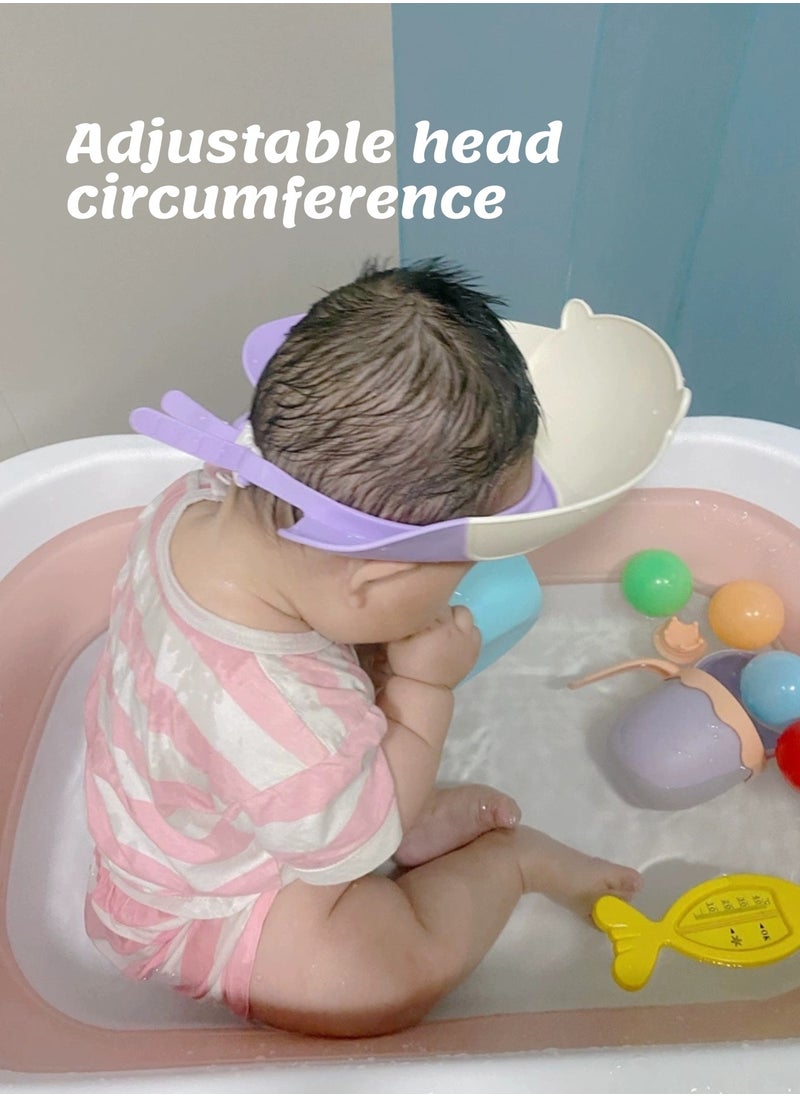 Moms Magic Baby Bath Shower Cap – Cute Bear Shape, Adjustable Fit, Soft TPE Material, Keeps Water Away from Eyes  - Image 2